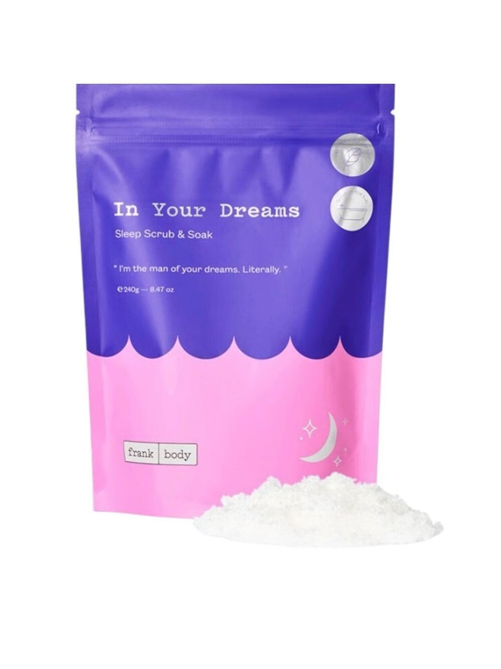 frank body In Your Dreams Sleep Scrub & Soak - 4.23oz